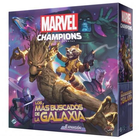 Caja expansión Marvel Champions Los Más Buscados de la Galaxia