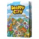 Caixa e cartas do jogo de tabuleiro Happy City