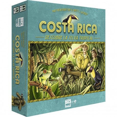 Caixa do jogo de tabuleiro Costa Rica com tema de selva tropical