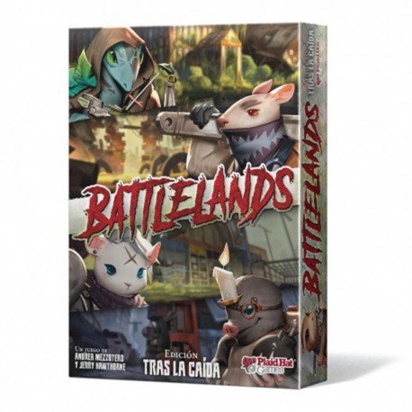 Caja y cartas del juego de mesa Battlelands: Tras la Caída