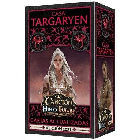 Boîte et cartes du jeu de société Le Trône de Fer Targaryen