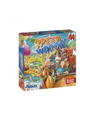 Caja del juego de mesa Speedwagon con tablero y piezas
