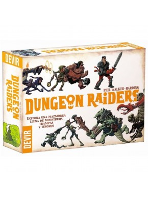 Caja y cartas del juego Dungeon Raiders de Devir