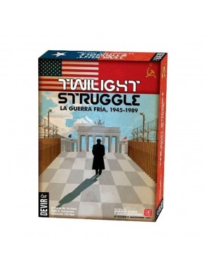Caja y componentes del juego de mesa Twilight Struggle de Devir