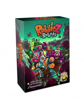 Caixa do jogo RabbitZ & Robots com cartas coloridas