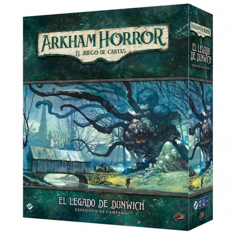Caixa do jogo de cartas Arkham Horror, O Legado de Dunwich.