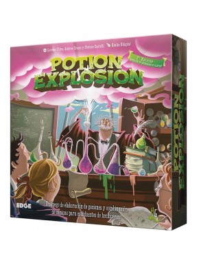 Caixa do jogo Potion Explosion e componentes