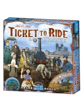 Caixa e tabuleiro do jogo Ticket to Ride França