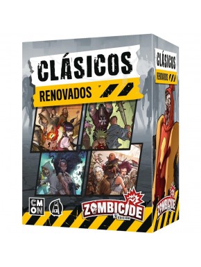 Caixa e cartas do jogo Zombicide 2E Clássicos Renovados