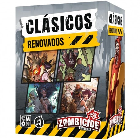 Caixa e cartas do jogo Zombicide 2E Clássicos Renovados