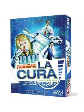 Caja de Pandemic La Cura y componentes del juego