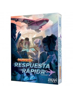 Caja y componentes del juego Pandemic Respuesta Rápida