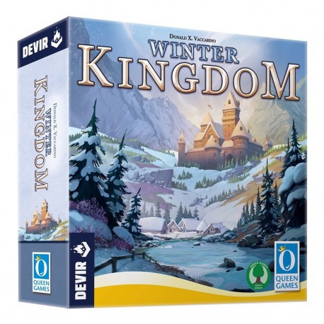 Caixa e tabuleiro do jogo de tabuleiro Winter Kingdom da Devir