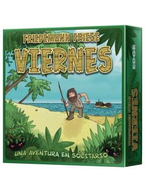 Caixa do jogo de tabuleiro Sexta-feira com cartas ilustradas