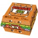 Caixa do jogo de cartas Burger Ya! com design de hambúrguer