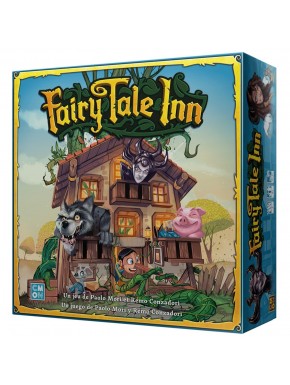 Caixa do jogo de tabuleiro Fairy Tale Inn com personagens de contos