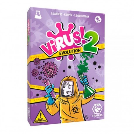 Caja del juego de mesa Virus! 2 Evolution Expansion