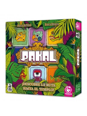 Juego de mesa Pakal con caja y componentes coloridos