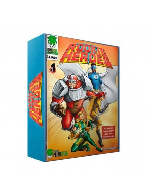 Boîte et cartes du jeu de société Rookie Heroes