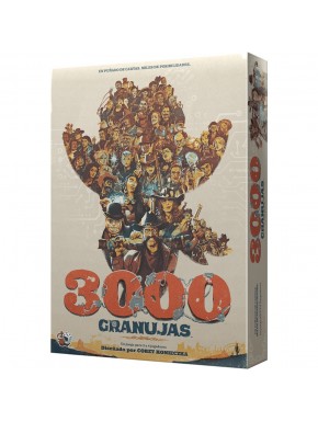 Caja y componentes del juego de mesa 3000 Granujas