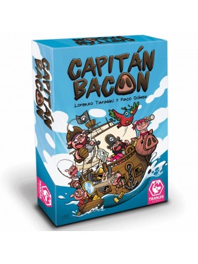Caja del juego de mesa Capitán Bacon con cartas y tesoros