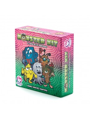 Caixa de jogo Monster Kit e cartas coloridas