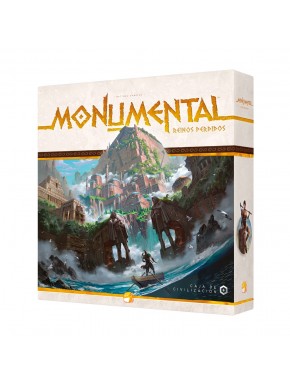 Caixa da expansão Monumental Reinos Perdidos com imagens de civilizações