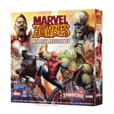 Caja del juego de mesa Marvel Zombies: Heroes' Resistance