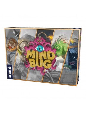 Juego de cartas Mindbug de Richard Garfield, caja y contenido.