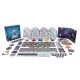 Caja y componentes del juego de mesa Starship Captains de Devir