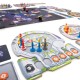 Caja y componentes del juego de mesa Starship Captains de Devir