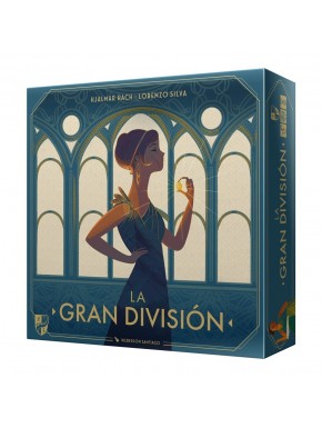 Caja y componentes del juego de mesa La Gran División