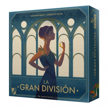 Caja y componentes del juego de mesa La Gran División
