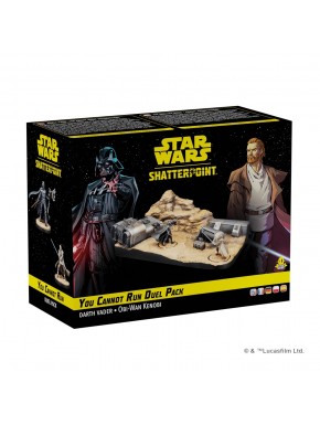 Juego de mesa Star Wars Shatterpoint con miniaturas de Darth Vader y Obi-Wan