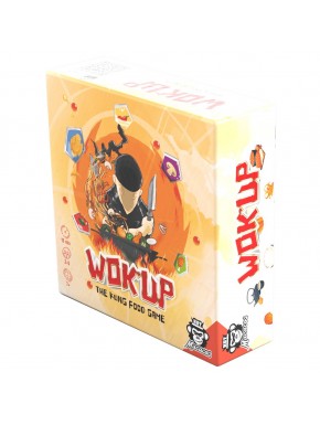 Caixa do jogo de cartas Wok' Up com design de chefe ninja