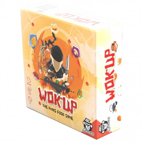 Caixa do jogo de cartas Wok' Up com design de chefe ninja