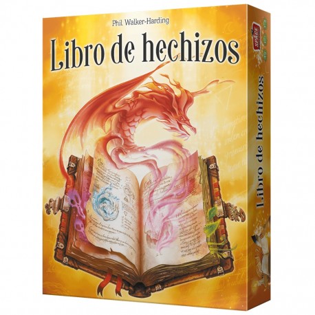 Caja y componentes del juego Libro de Hechizos