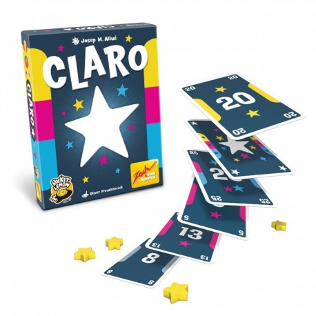 Caixa do jogo de cartas Claro para idade 7+