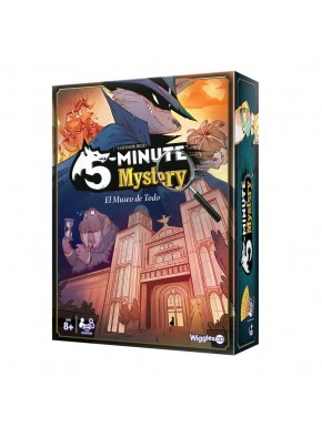 Caja y componentes del juego de mesa 5 Minute Mystery