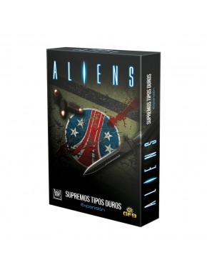 Caja y miniaturas de la expansión Supremos Tipos Duros de Aliens