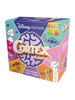 Caja y cartas del juego de mesa Cortex Kids Disney Edition