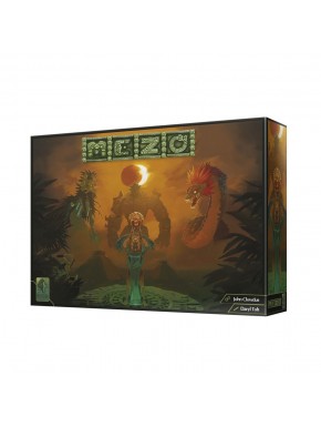 Caja y componentes del juego de mesa Mezo