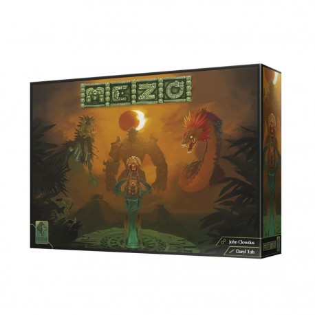 Caja y componentes del juego de mesa Mezo