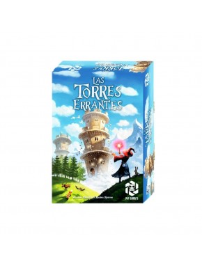 Caja y componentes del juego de mesa Las Torres Errantes