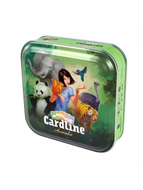 Caixa do jogo Cardline Animais com ilustrações de animais