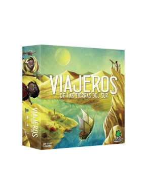 Caja del juego de mesa Viajeros de las Tierras del Sur