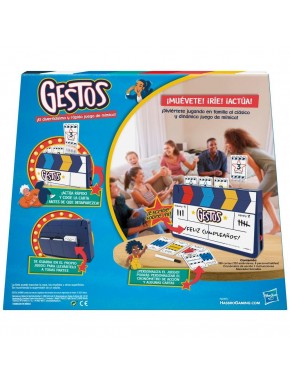 Caja del juego de mesa Hasbro Gestos, diversión de mímicas