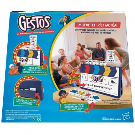 Caja del juego de mesa Hasbro Gestos, diversión de mímicas