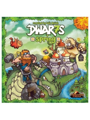 Caja del juego de mesa Dwar7s Spring con dragones y enanos
