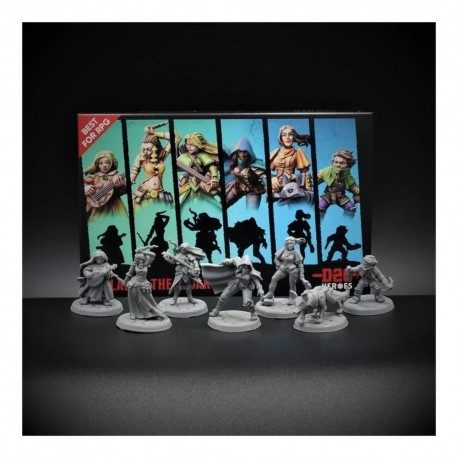 Juego de miniaturas D20 Heroes Ballad Of The Cloak sin pintar